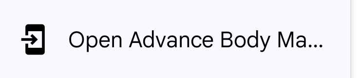 Open Advance Body Massage option